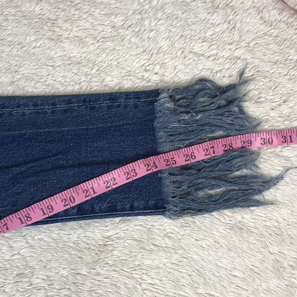Anthropologie 3x1 Jeans Straight Denim Jean Fringe Boho Festival Artsy Western - Picture 11 of 12